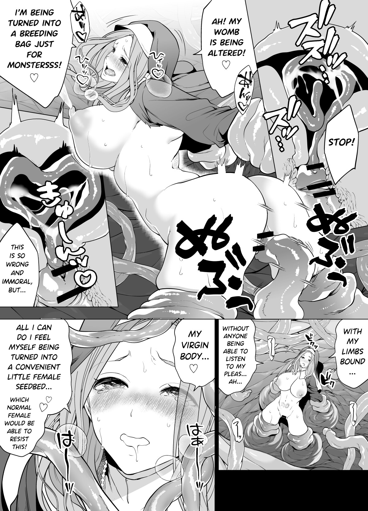 Hentai Manga Comic-Defeated by Tentacles - The Holy Maiden's Tragic End-Read-22